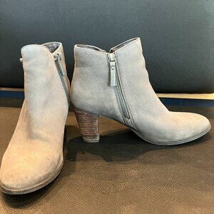 Gray Suede Mia Ankle Boots
